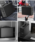 Beefy Fireproof Document Box Hard Case With Fireproof Zipper And Lock, 6400F Heat Insulation displayed in car, on desk, safe, carried.