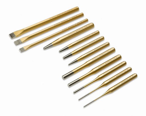Beefy Heavy Duty 12 Piece Punch And Chisel Set Built For Real World Metalworking And Auto Repairs Including Three 8 Inch Cold Chisels Two Center Punches