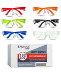 Bulk Safety Glasses For Men And Women, ANSI Z78.1 Certified, Six Color Frames with Box