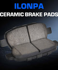 Ceramic brake pads set, front and rear with hardware, 8 pcs; ILONPA, fits Nissan Altima/Sentra/Juke/350Z and Infiniti G35 X.
