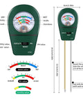 Three In One Soil Tester For Garden And Lawn Care With PH Fertility Test And Moisture Meter No Battery Needed Easy To Use Probe