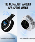 PACE 4 Ultralight Sport GPS Watch With 1.2 Inch AMOLED Screen, 19 Days Battery, shown in black and white designs.