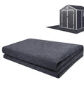 8.2 By 8.2 Foot Outdoor Storage Shed Floor Mat Waterproof Dustproof Anti Slip Carport Floor Protector next to shed illustration