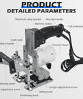 Badass Manual Mortise And Tenon Jig For Routers, Precision woodworking jig with aluminum bracket and adjustable handle.