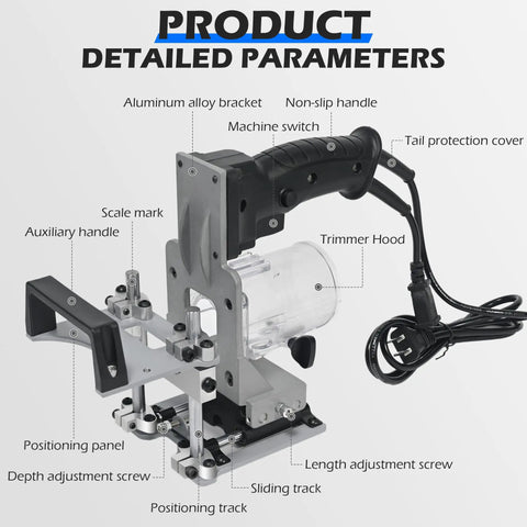 Badass Manual Mortise And Tenon Jig For Routers, Precision woodworking jig with aluminum bracket and adjustable handle.