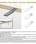 Installation guide for Heavy Duty Knee Wall Counter Bracket Set 3 Pack, 16 Inch Length By 2.5 Inch Width, 3/8 Inch Thick Floating Support
