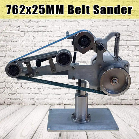 Shop Ready Heavy Duty Steel Belt Sander And Bench Grinder Featuring Rock Solid Construction Large Tilting Table Knife Sharpener 762x25MM sander.