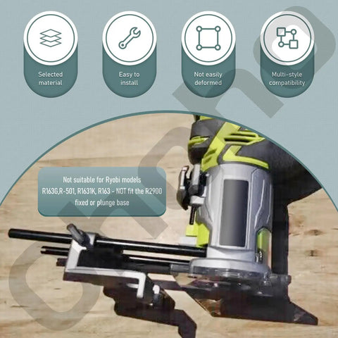 Premium Router Edge Guide Assembly For Seamless Woodworking Projects With Crisp Precision And Easy Install Design That Slides Right Onto Ryobi 18V One Plus Trimmers P601 P206 PCL424B PCL424 R2401 for precision routing setup.