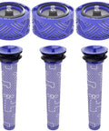Image showing Six Pack Replacement Vacuum Filter For Dyson V6 Cordless Stick Vacuum With Three Post Filters And Three Pre Filters Replaces Part 96566101 And 96674101 Not Compatible With V7 Or V8.