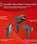 1 Inch Blacksmith Hardy Tool Set With Hot Cut, Creasing Stake, And Spring Fuller for anvil use, durable alloy steel.