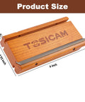 Side view of TOSICAM 6-inch wooden guitar fret end beveling file with metal edge, 4-in-1 luthier tool