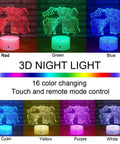 Elephant 3D Night Light For Kids With 16 Color Changing LED Lights Remote Control And Touch Sensor Cute Elephant Lamp For Bedroom Perfect Gift For Girls Boys Babies