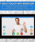 Wireless Video Doorbell Intercom Kit With 7 Inch Screen And 1080P HD Camera WiFi Smart Home Door Phone display with video call