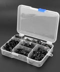Aluminum Motorcycle Screw Kit 177 Piece Set M5 M6 Fairing Fasteners for Sportbikes in plastic box