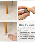 Top Shelf Furniture Sliders For Hardwood Tile And Carpet Floors 24 Piece Reusable Half Inch Round Chair Glides Moving Pads in use with application steps.