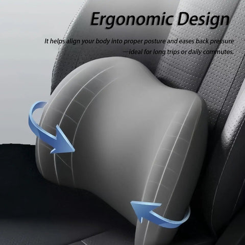 Ergonomic Car Lumbar Support Pillow And Neck Rest Kit For Mini John Cooper Works Electric 2025 2026 close-up view of lumbar support cushion design