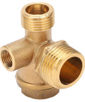 Half Inch By Three Eighths Inch By Ten Inch Brass Check Valve For Air And Oil Lines Three Port Non Return Flow Preventer
