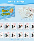 Kid Friendly 12 Pack Electric Circuit Kits For Kids 8 Plus Hands On STEM Projects Learn Basic Circuits With Light Bulbs Switches