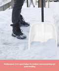 Lightweight Plastic Shovel Head Replacement For Grain Handling And Snow, Portable Polypropylene Farm Tool For Outdoor Cleanup, Easy To Carry And Versatile Shovel Head, white on snow