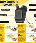 Diagram showing smartwatch controls for Kids Hand Controlled Drone With Gesture Sensing And Smart Watch Control LED Light Show Quad Copter