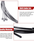 Detail view of 4 Pack Bike Gear Cables Kit For Mountain And Road Bikes Universal Shift Cables With PVC Coated Stainless Steel Wire
