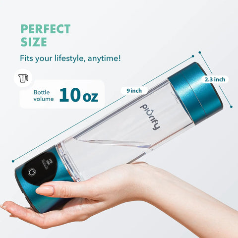 Hydrogen Water Bottle Generator With SPE PEM Technology Delivers 6300 PPB In 3 Cycles For Quick Antioxidant Hydration On The Go