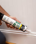 Applying Painter's Acrylic Latex Caulk White 10.1 Oz All Purpose Sealant For Interior And Exterior Use Adheres To Wood Plaster