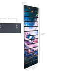 Vertical Slatwall Art Panel 12 In W By 40 In H With Dope Deep Space Stars Graphic Prelaminated MDF for Decor and Display