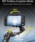3 Axis Smartphone Gimbal Stabilizer Foldable Handheld For iPhone And Android with focus wheel in inception mode.