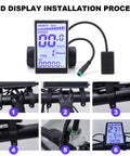Installation steps for Universal LCD Bike Display Panel For 24V 36V 48V 60V E Bikes And Scooters on handlebars