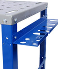 36x18 Inch Heavy Duty Welding Workbench On Wheels With 1200 Pound Load Capacity, Portable Steel Table tool tray view