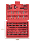 Ultimate 100-Piece Precision Screwdriver Bit Kit With Torx Phillips Hex And Tri-Wing Security Bits For Tough Auto Repairs Home Hacks And Serious DIY Work Using Heavy Chrome Vanadium Steel For Zero Wear, red case set