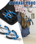 Six Piece Mini Pliers Set with Precision Tools in pouch and holster for electronics, DIY, and crafting projects
