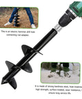 Earth Auger Drill Bit Adapter Converter for Electric Hammer Drill used in planting and soil digging, durable steel construction