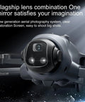 Close-up of camera lens on GPS Drone With 2K Camera And Brushless Motors For Adults And Newbies Five Point Nine Inch Touchscreen RC 5G