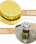 Hemoton Secure Locking Cabinet Knob Handle For Safe Boxes, Round Turn Design With Ergonomic Grip And Easy Install Kit For Home Safe Cylinder Replacement Upgrade, gold metal close-up