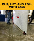 Clip N Roll Utility Cart With Steel Axle And Polyurethane Wheels 500 lb Capacity moving granite slab in workshop