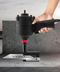 Beefy Pneumatic Hole Punch Tool with 360 Degree Rotating Head and 0 to 1.73 Inch Adjustable Margin Edge Guide