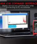 Sound Level Data Logger With Real Time Decibel Readouts 30 To 130 dB, PC Export software interface on laptop screen