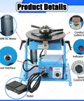 Compact Rotary Welding Positioner Turntable Workhorse with 10kg Load, 65 and 80mm Chuck, 20W Motor, and Control Features