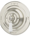 Carrington Shower Valve Trim Satin Nickel For Use With 262BODY Valve Not Included ADA Compliant Brass Lever Handle Adjustable Stop Screw