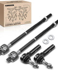 Front Inner And Outer Tie Rod End Kit Fits Dodge Challenger Charger Magnum And Chrysler 300 For RWD Models 2005 2010 Replacement Steering Linkage Upgrade Easy Install, 4-piece set