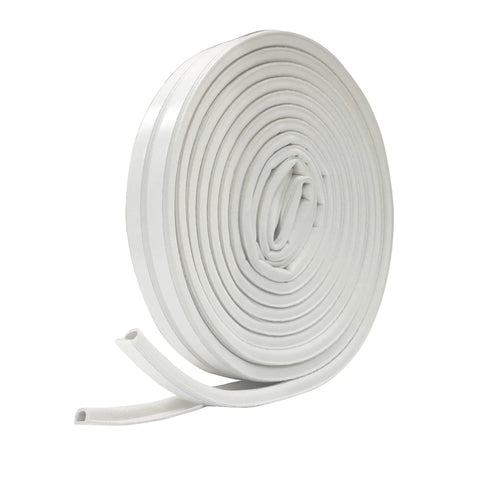 Frost King EPDM rubber self-stick weatherseal tape, P-section, white, 3/8 in wide x 7/32 in thick, 17 ft roll