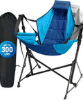 Cozy Hammock Chair For Adults That Feels Like A Chill Rocking Lounger Portable Folding Camp Chair with carry bag, supports 300 lbs