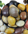 5 Lb Mixed Color River Pebbles 2 to 3 Inch Large Polished Stones for Indoor Plants, Vases, Aquariums, Fish Tanks display