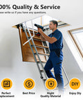 Person installing 55-2 Attic Ladder Hinge Arms With Springs For Ladders Made After 2010 Fits Mk5 WU2210 W2208 W2210