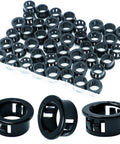 45Pcs Black Plastic Grommets For 5/8 Inch Holes 16mm Snap In Locking Cable Hole Grommets Protectors For Round Holes Wiring Cords