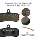 Go-To 4-Piston Brake Pad Replacement Set For Zoom HB-876 And HB-876E Semi-Metallic Disc Pads with accessory components