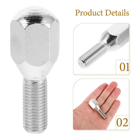 Top Grade Stainless Steel HANABASS M10x1.25 ATV Lug Nuts 4 Pcs Kit For 10 12 14 Inch Rims Perfect Gear For Muddy Trails And Beach Rides, silver lug nut close-up