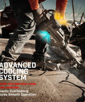 Person using Workhorse 2800 Watt Electric Demolition Jack Hammer For Concrete Breaking With 1900 Impacts Per Minute And 55 Joules
